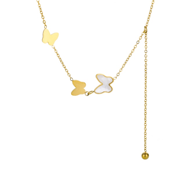 Cute Butterfly Purple Crystal Necklace - YORNEKINTL