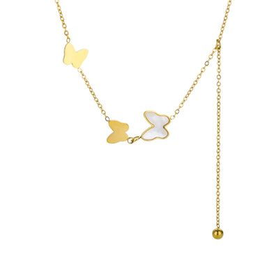 Cute Butterfly Purple Crystal Necklace - YORNEKINTL