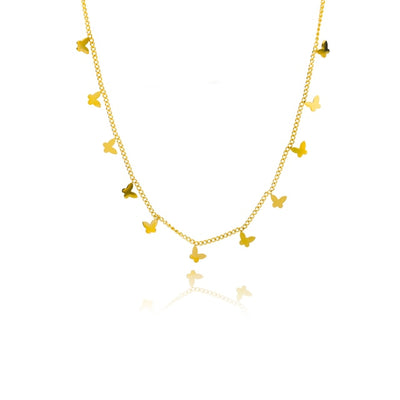 Cute Butterfly Purple Crystal Necklace - YORNEKINTL