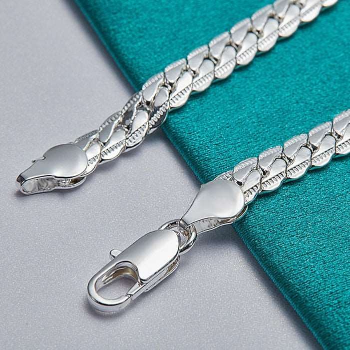 Sterling Silver Chain Lobster Bracelet