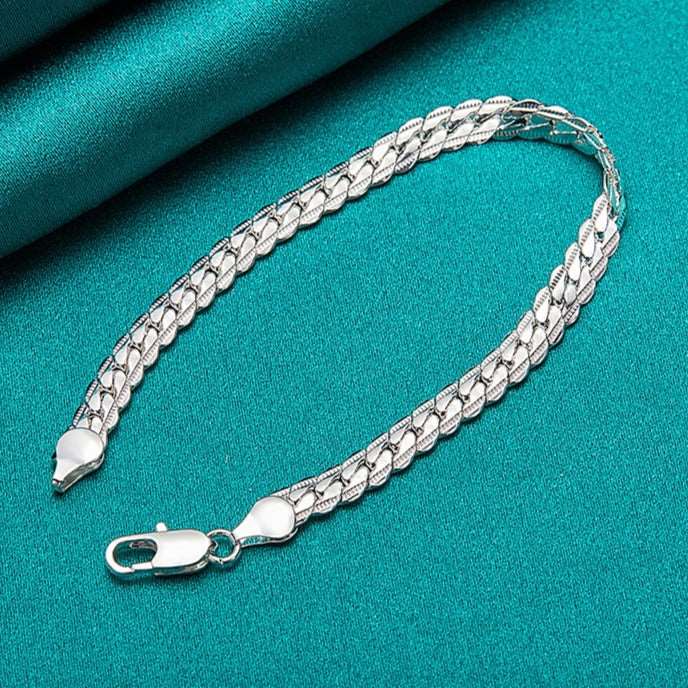 Sterling Silver Chain Lobster Bracelet