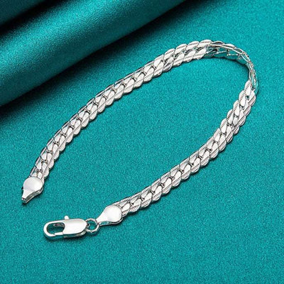 Sterling Silver Chain Lobster Bracelet