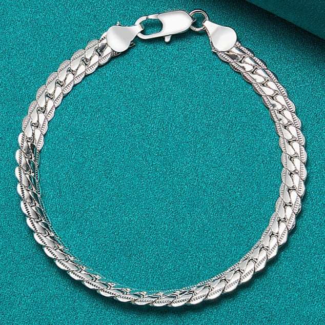 Sterling Silver Chain Lobster Bracelet