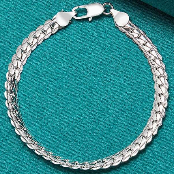 Sterling Silver Chain Lobster Bracelet