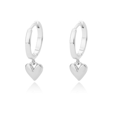 Gothic Heart Gold Hoop Earrings - YORNEKINTL