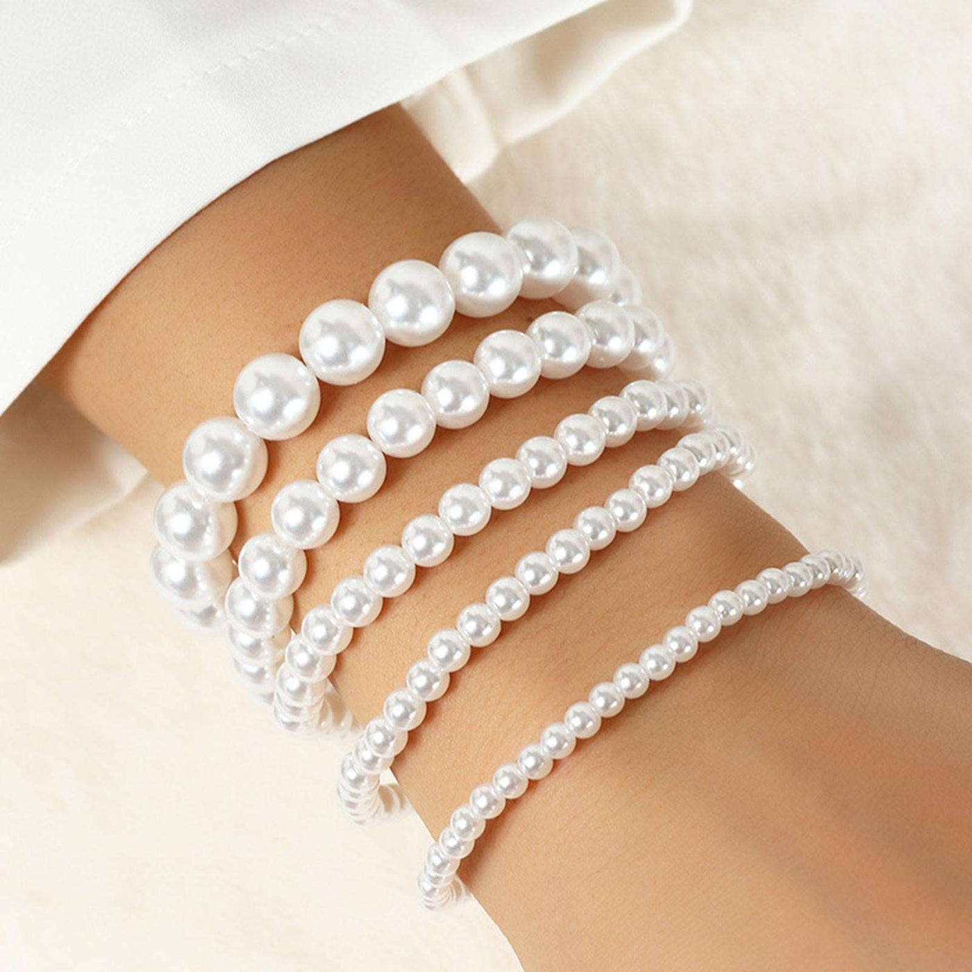 5Pcs Multilayer Pearl Beads Bracelet - YORNEKINTL