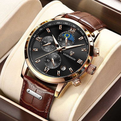Waterproof Luminous Luxury Leather Watch