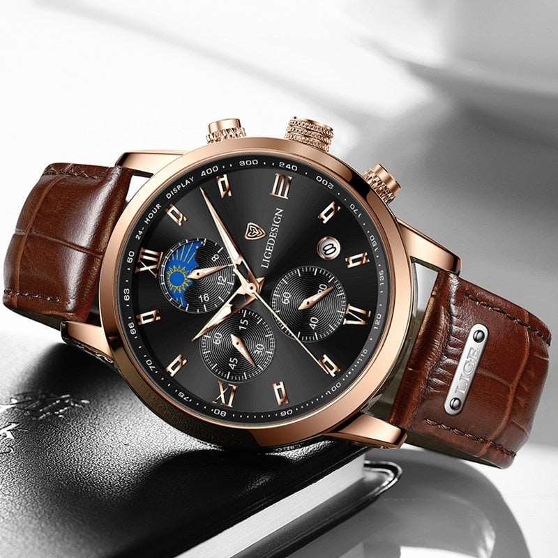 Waterproof Luminous Luxury Leather Watch