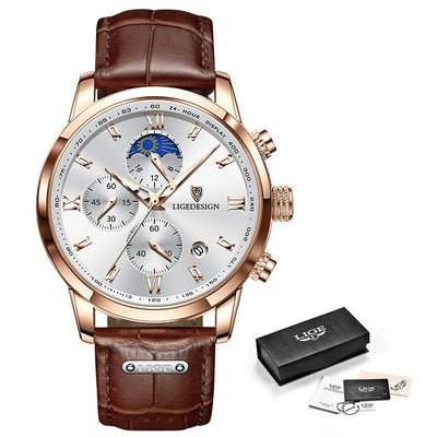 Waterproof Luminous Luxury Leather Watch - YORNEKINTL