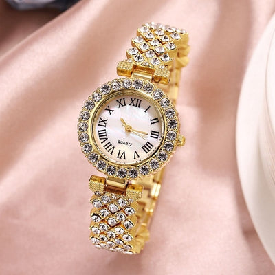 Luxury Crystal Quartz Watch & Bracelet - YORNEKINTL