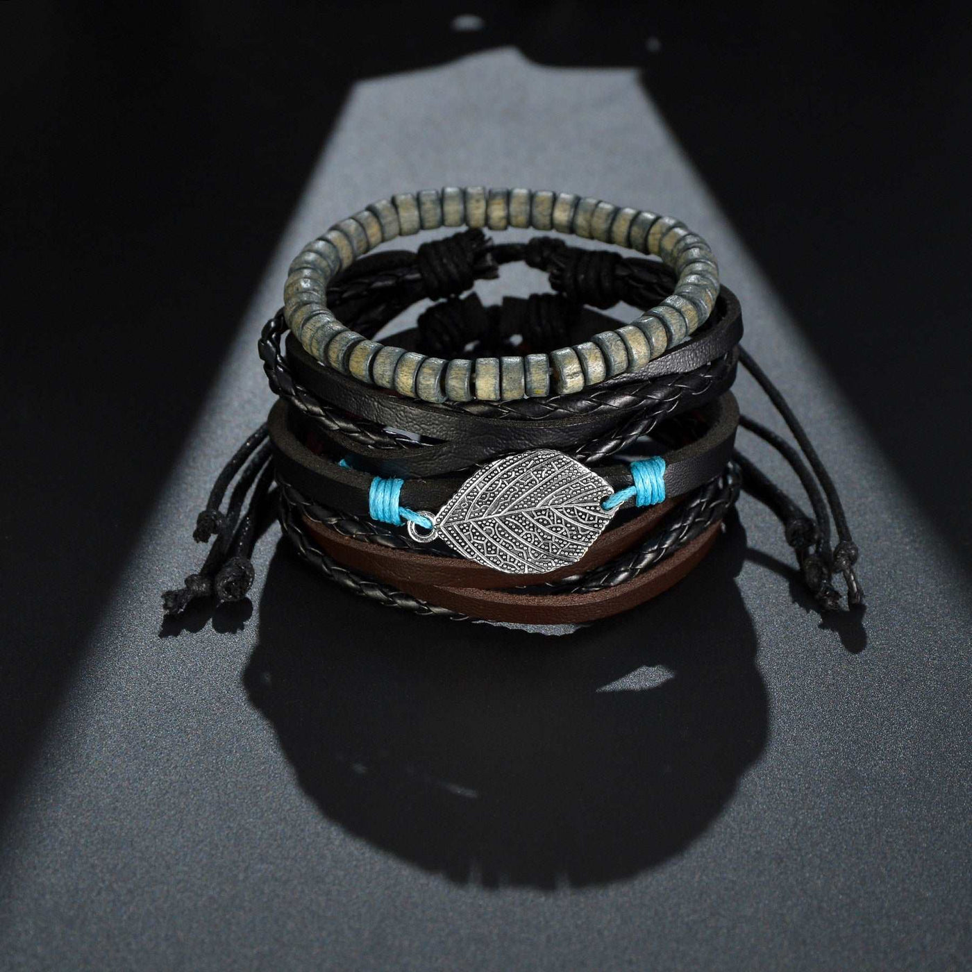 3/4Pcs/Set Braided Wrap Leather Bracelets - YORNEKINTL