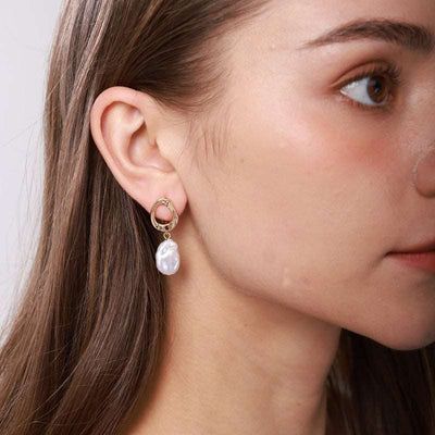 Vintage Pearl Drop Dangle Earrings