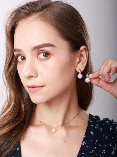 Vintage Pearl Drop Dangle Earrings