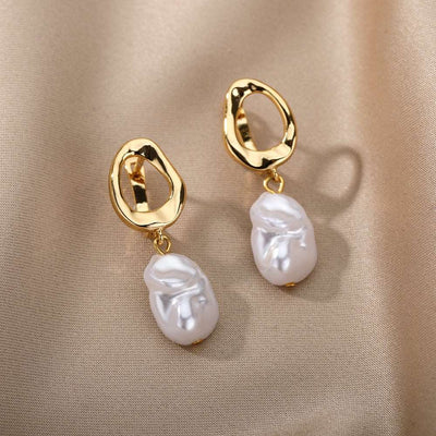 Vintage Pearl Drop Dangle Earrings