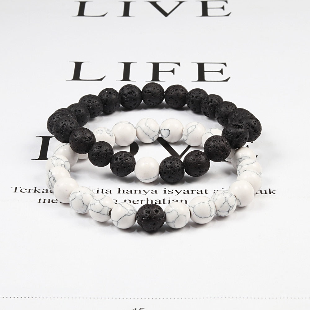 Natural Lava Stone Beaded Bracelets - YORNEKINTL