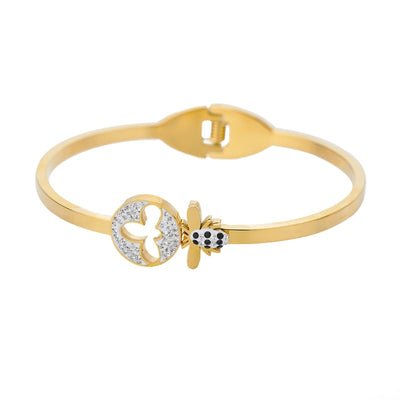 Stainless Steel Double Heart Bangles - YORNEKINTL