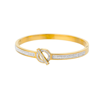 Stainless Steel Double Heart Bangles - YORNEKINTL