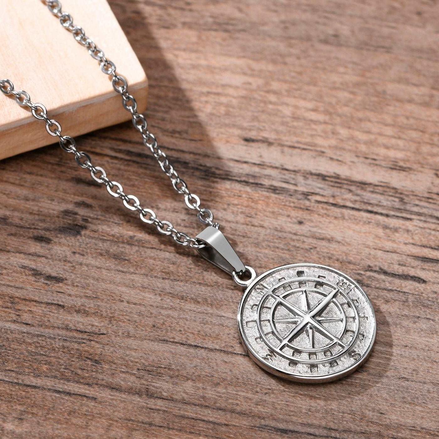 Sailing Compass Pendant Retro Necklace
