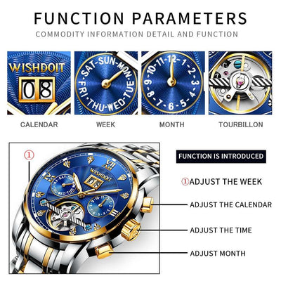 Mechanical Stainless Steel Waterproof Watch