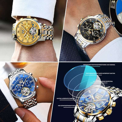 Mechanical Stainless Steel Waterproof Watch